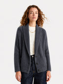 Women's 100% Wool Relaxed Shawl Collar Cardigan