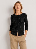Women’s Wool Knit Crew Neck Sweater Loose Fit Ribbed Pullover Top