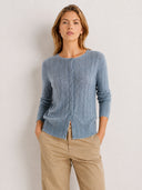 Women’s Wool Knit Crew Neck Sweater Loose Fit Ribbed Pullover Top