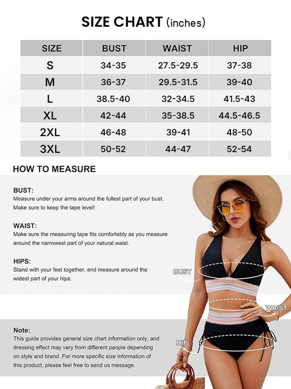 Flattering Deep V High-Waist Bikini