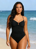U-Ring Cut Out Shaping Swimsuit