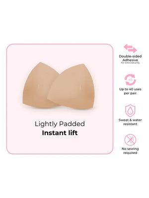 Swansway Invisible Lift Bra Inserts – Invisible Sticky Pads for Low-Cut Outfits