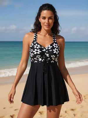 Babydoll Tummy Control Two-Piece Swim Set
