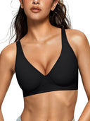 Jelly Wireless Seamless Deep-V Push-Up Bra