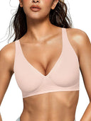 Jelly Wireless Seamless Deep-V Push-Up Bra