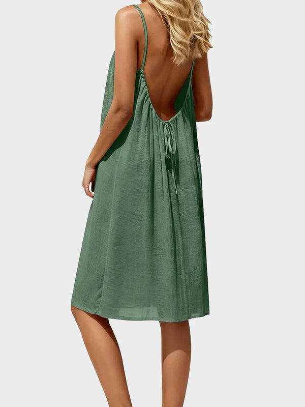 Women's Solid Color Cami Lounge Dress