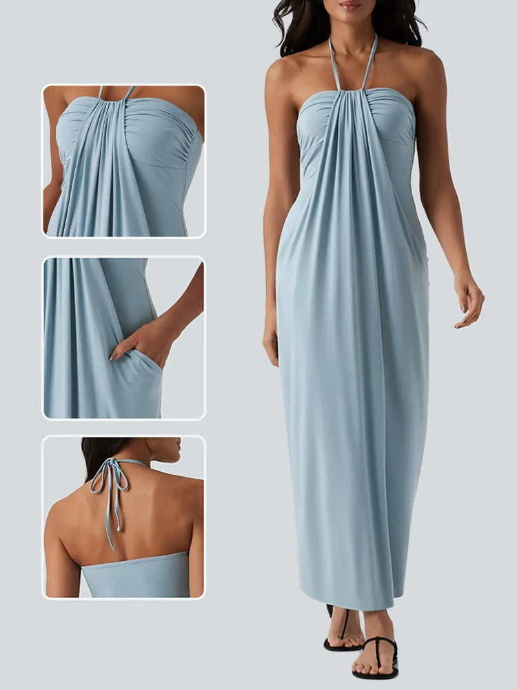 Tie-Back Summer Maxi Dress