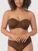 Sheer Mesh Unlined Underwire Strapless Balconette Bra