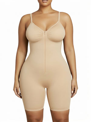 Zip-Up Sculpting Shapewear Bodysuit