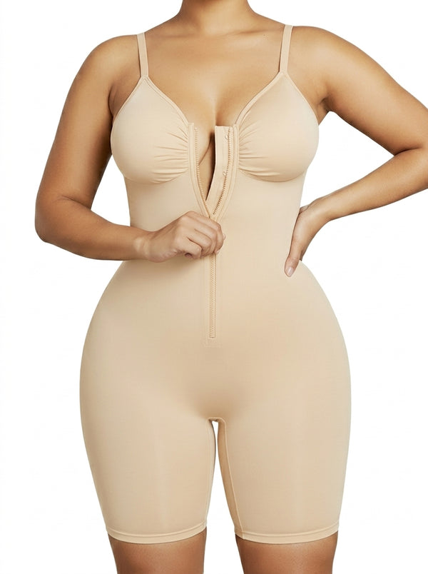 Zip-Up Sculpting Shapewear Bodysuit