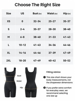 Back Pull Down Easy Bathroom Shaping Bodysuit | Tummy & Butt Contour Shapewear