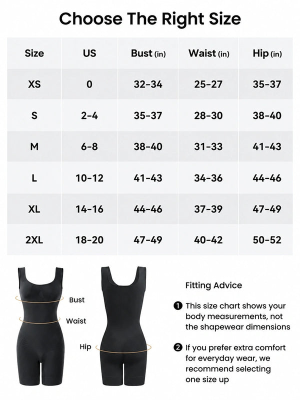 Back Pull Down Easy Bathroom Shaping Bodysuit | Tummy & Butt Contour Shapewear