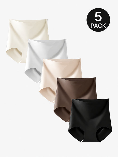 5-Pack Women’s High Waist Seamless Briefs Panties