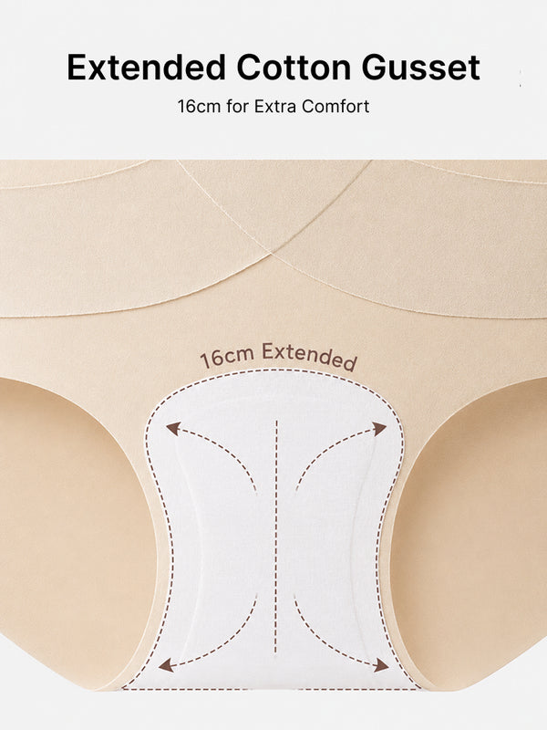 5-Pack Women's Seamless High Waist X-Shape Tummy Control Panties