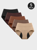5 Pack-Women’s High-Waist Leakproof Period Underwear