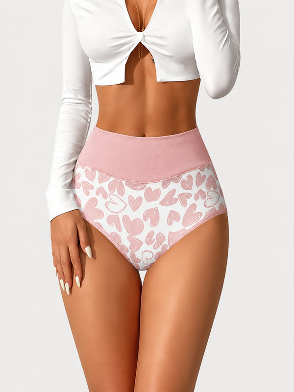 5 Pack Women’s Cute High Waisted Cotton Seamless Briefs