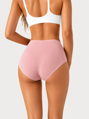5 Pack Women’s Cute High Waisted Cotton Seamless Briefs