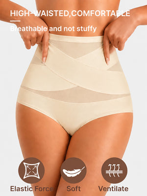 4-Pack High Waist Mesh Thong