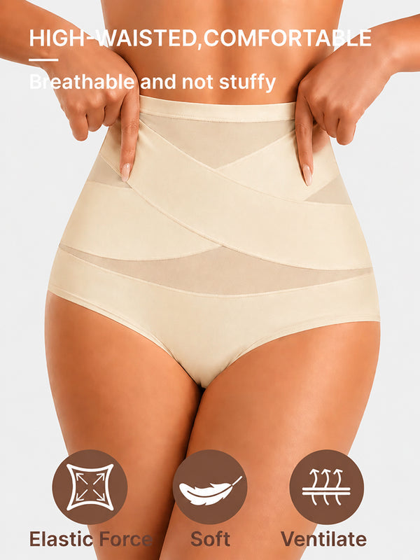 4-Pack High Waist Mesh Thong