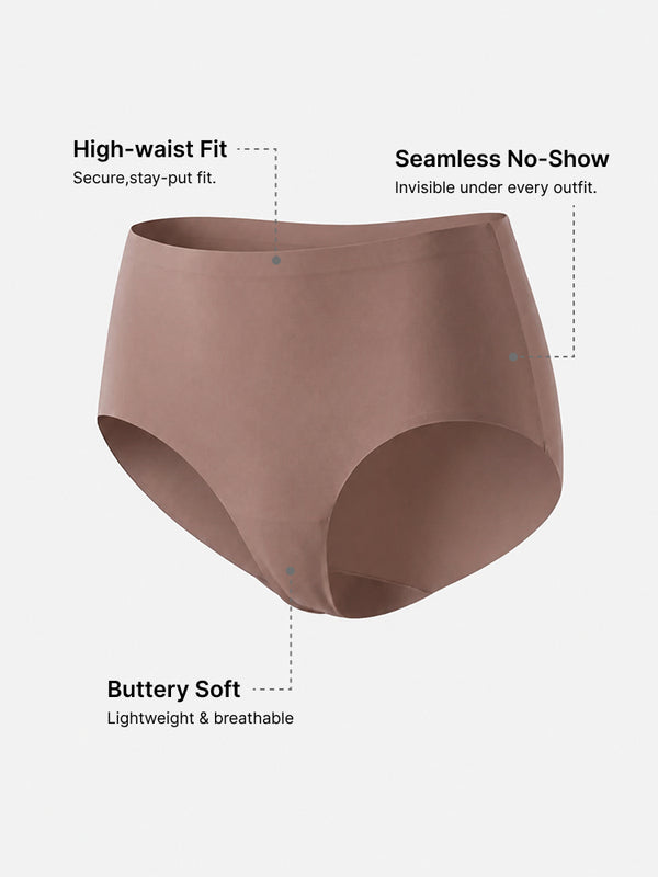5-Pack Women’s High Waist Seamless Briefs Panties