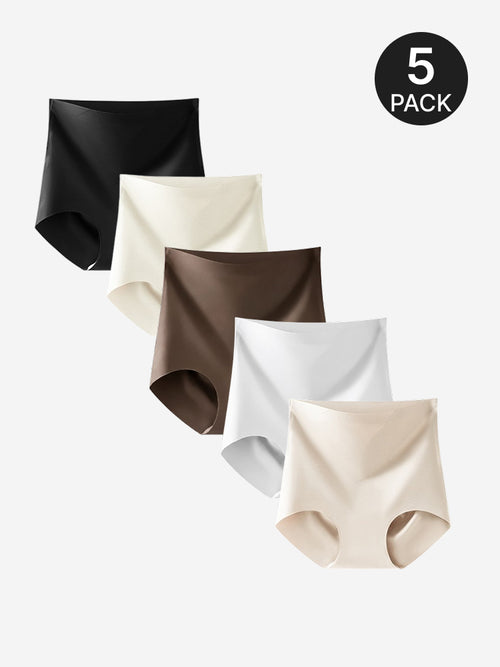 5-Pack Women's Seamless High Waist X-Shape Tummy Control Panties
