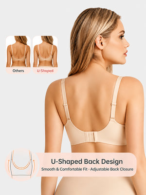 Wireless Comfortable  Push-Up Deep V Seamless Jelly Bra