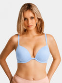 Deep V Push Up T-Shirt Bra – Seamless Padded Everyday Bra with Natural Lift & Comfortable Support