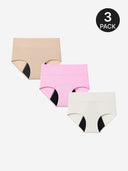 3-Pack Women's High Waisted Leakproof Period Underwear