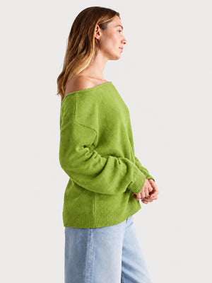 Women’s Relaxed Scoop Neck Drop Shoulder Sweater