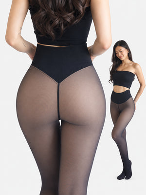 Women’s Magic Fleece-Lined Leggings with Compression Band & One-Seam Design
