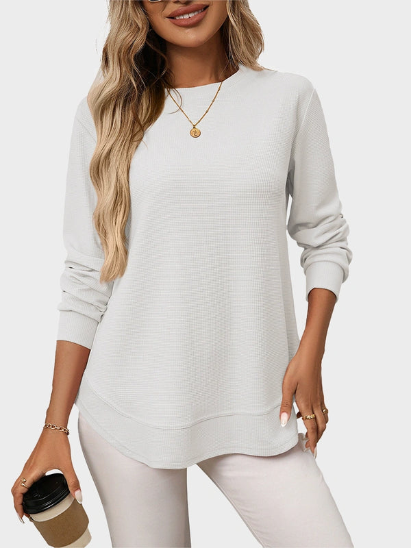 Women’s Waffle Knit Long Sleeve Top