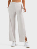 High Waisted Split Hem Wide Leg Yoga Pants