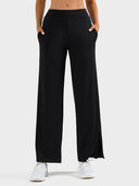 High Waisted Split Hem Wide Leg Yoga Pants