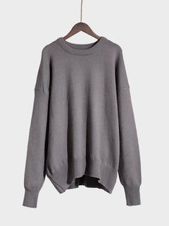 Long Sleeve Crew Neck Knit Oversized Sweater