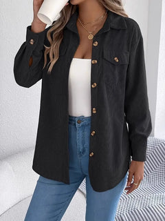 Women’s Solid Corduroy Shirt Jacket