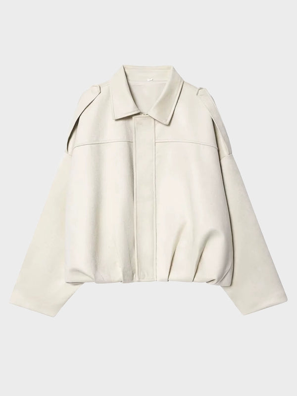 Luxury Faux Suede Bomber Jacket