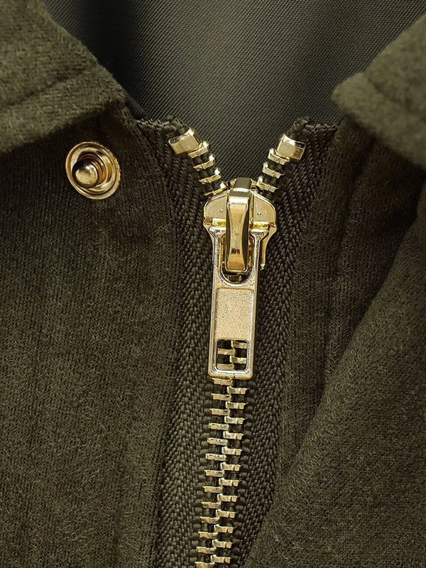 Luxury Faux Suede Bomber Jacket