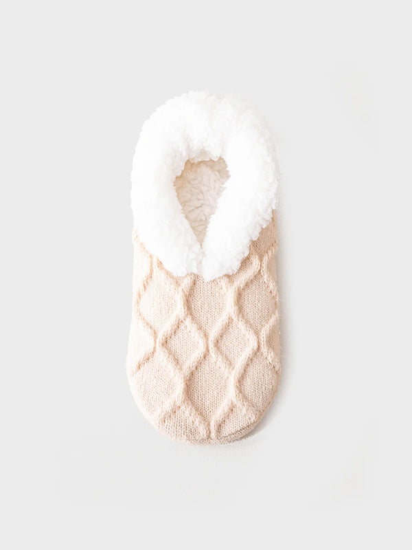 Womens Thick  Lined Non-Slip Socks Indoor Floor