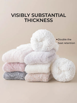 Non-slip mink fur women's home socks