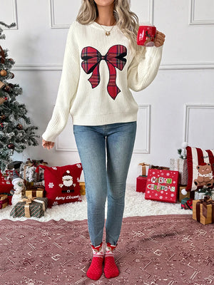 Women 2025 Merry Christmas Round Neck  Sweater