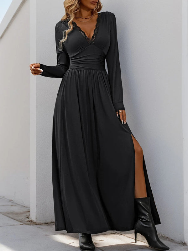Lace V-Neck Bodycon Dress