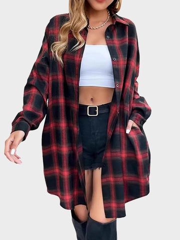 Long-Sleeve Plaid Shirt
