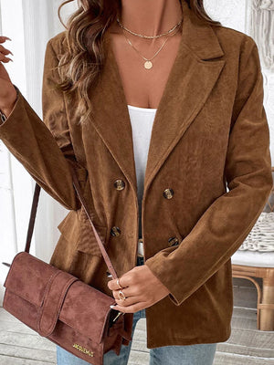 Women's Casual Corduroy Blazer Jacket
