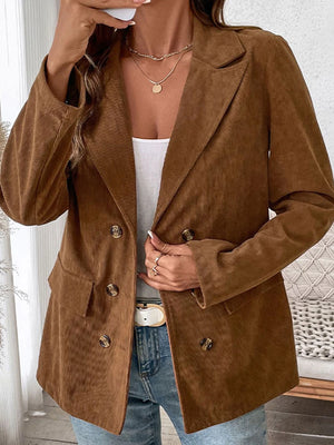 Women's Casual Corduroy Blazer Jacket
