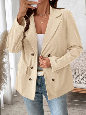Women's Casual Corduroy Blazer Jacket