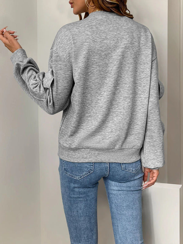 Womens Bow Lightweight Sweatshirt