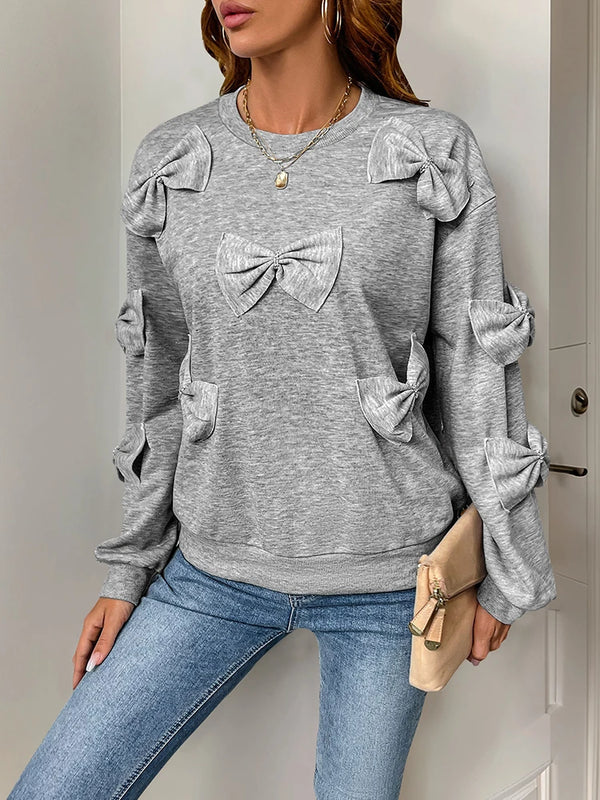 Womens Bow Lightweight Sweatshirt