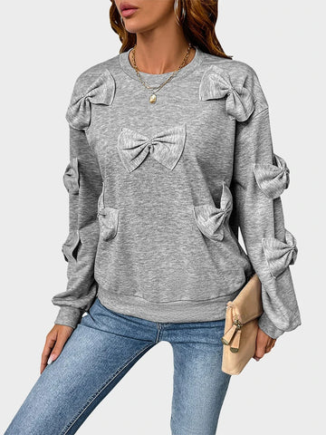 Womens Bow Lightweight Sweatshirt