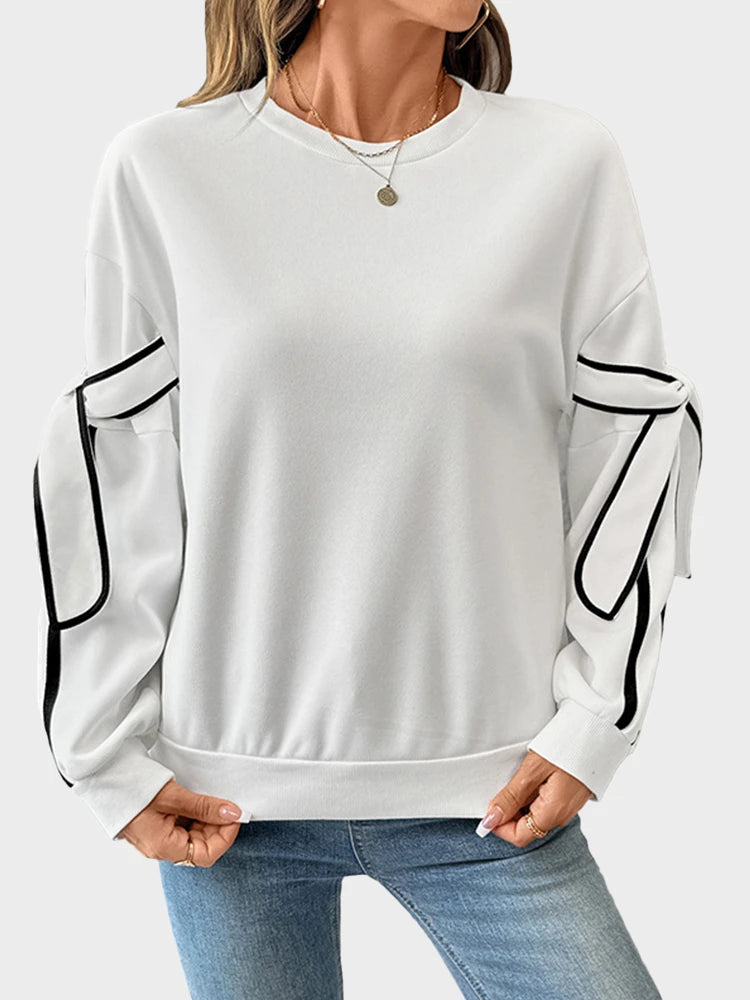 Womens Bow Lightweight Sweatshirt