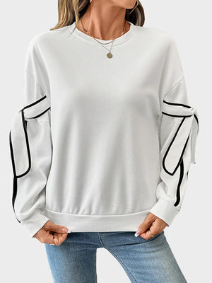 Womens Bow Lightweight Sweatshirt